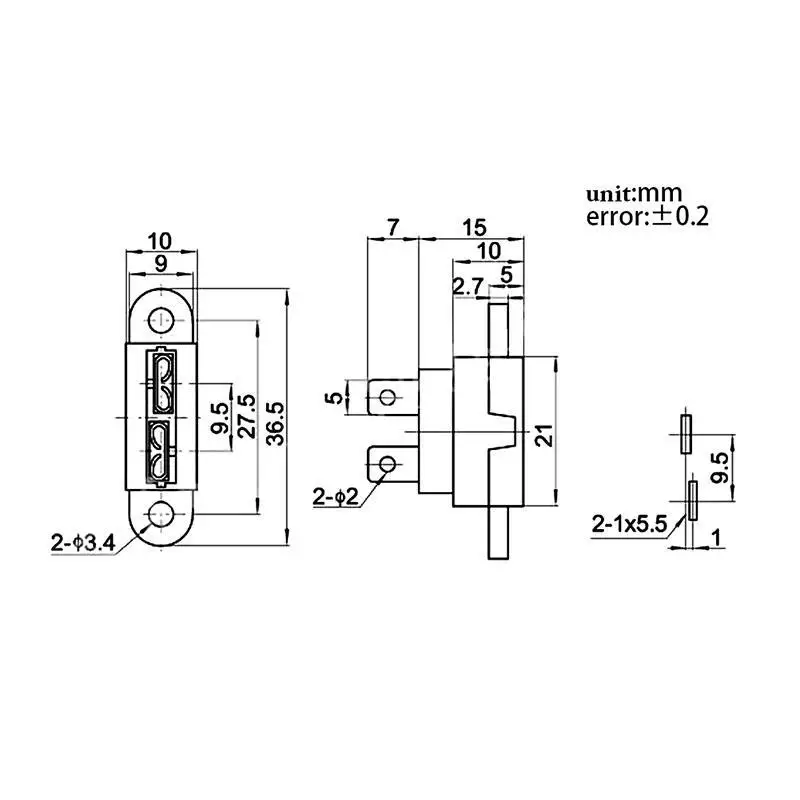 

652F 5 Pack 30AMP Blade Automotive Holder Replacement Waterproof Power Socket