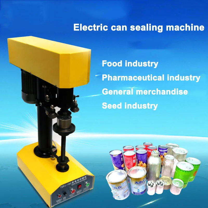 370W Full Automatic Can Sealer Beverage Bottle Jar Beer Tin Cup Pop Can Sealer Seamer Canning Can Sealing Machine