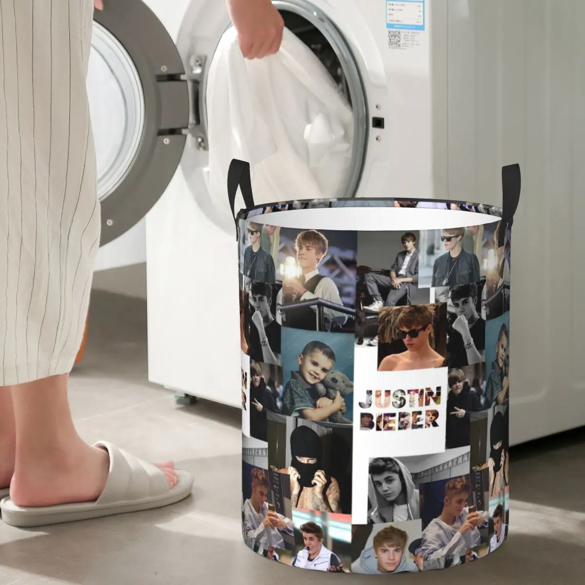 

Коллажи Джастина Бибера, складные корзины для белья, корзина для хранения грязной одежды, большая водонепроницаемая коробка