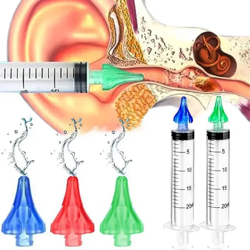 Ear Cleaner Irrigation Kit Ear Wax Removal Tool Water Washing Syringe Comfortable Unique 12/20ML Health Care