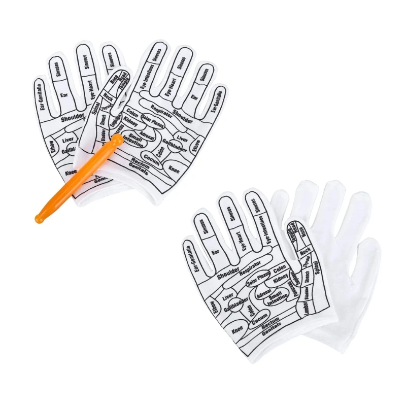 

Acupunctures Finger Gloves Reflexology Tool Universal Hand Spa Gloves for Home