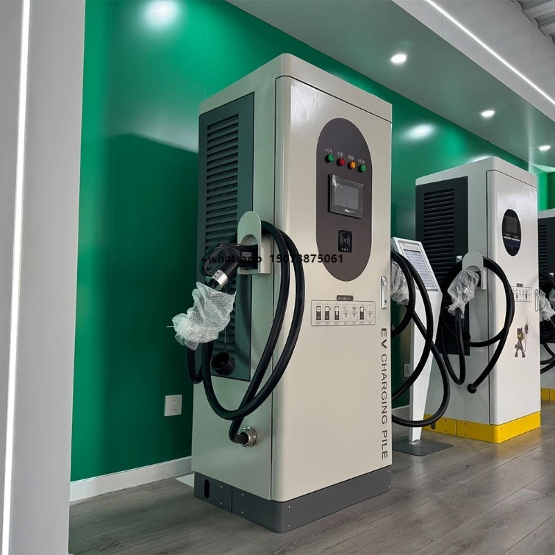 New Style DC Charger Dual  GBT Ccs1 Ccs2 Dc Electric Car Ev Charger Station Ev Fast Charging Station with Advertising Screen