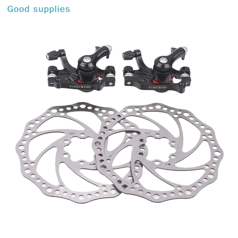 

Дисковые тормоза из алюминиевого сплава для горных и складных электровелосипедов, удлиненный рычаг привода, стабильное торможение с ротором 160 мм и тормозным суппортом