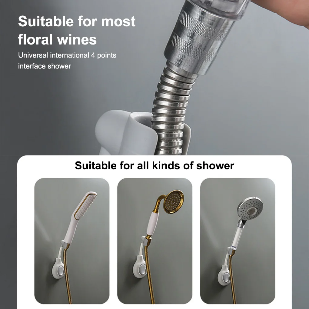 Shower Head Holder Wall Adjustable Showerhead Bracket Punch Free Rack