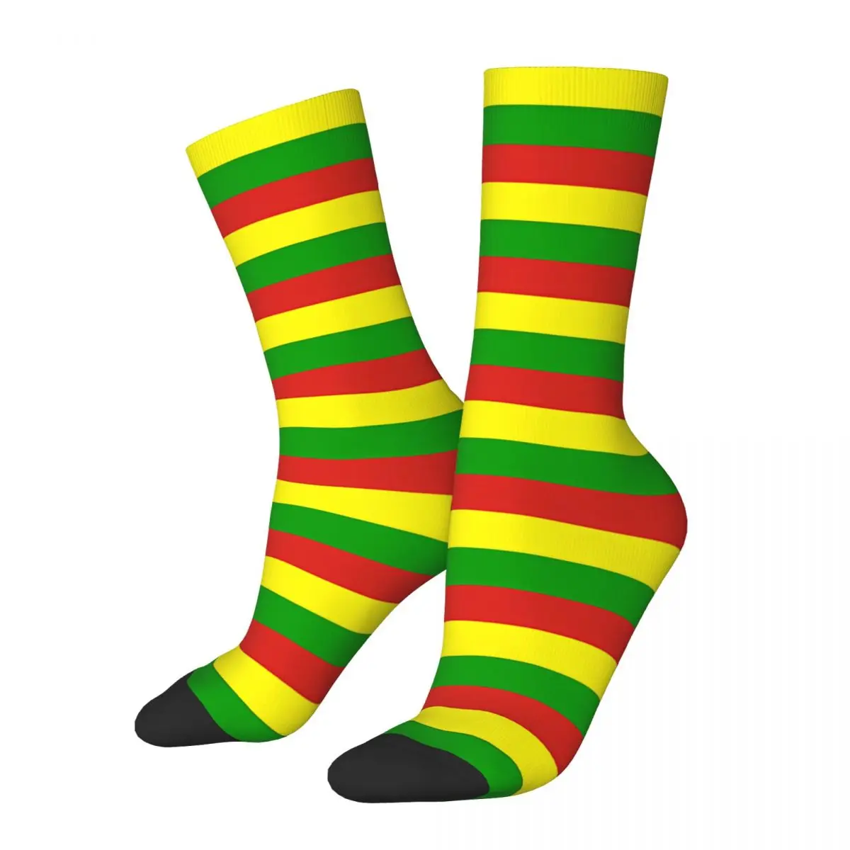 Happy Retro Rastafarian Flag Crazy Men's Socks Unisex Harajuku Pattern Printed Novelty Crew Sock Boys Gift