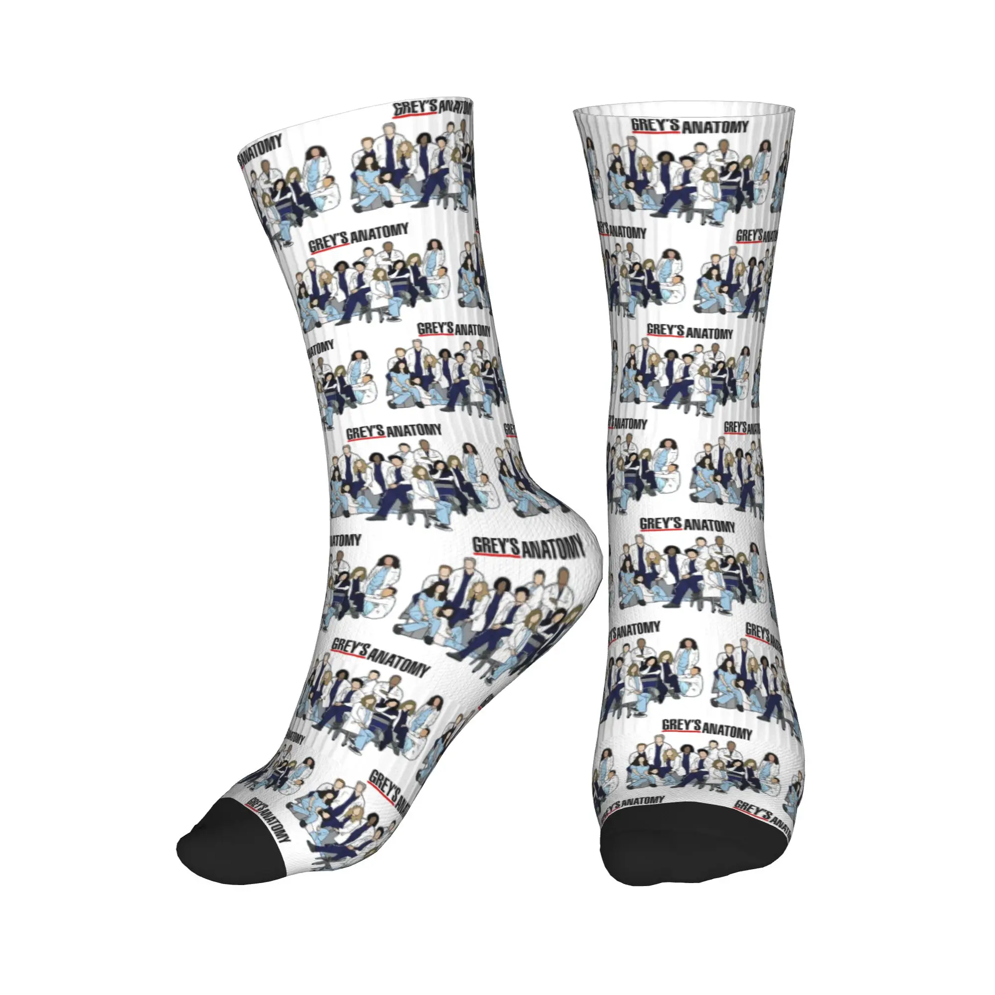 

All Seasons Greys Anatomy Seasons Sport Middle Tube Socks High Quality Crew Socks Fashion Stockings for Men Women