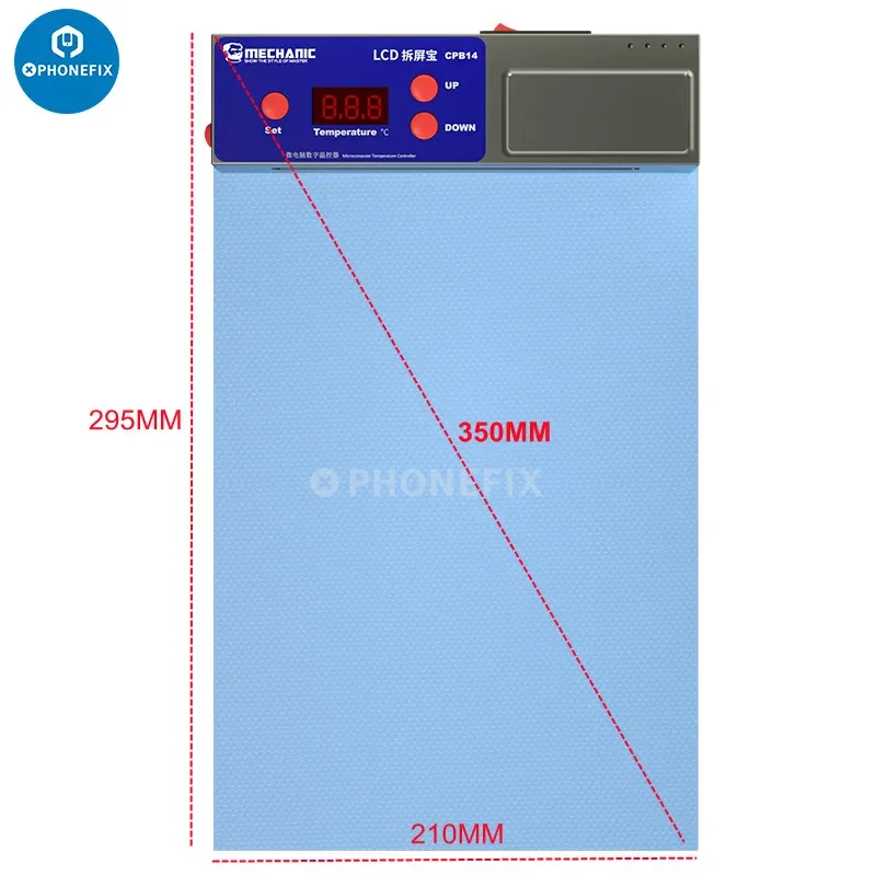 LCD Screen Separator Pad, Plataforma de Aquecimento para Telefone, Tablet Cover, Recondir Máquina, Desmontar Tapete De Borracha, Mecânico CPB14, 14"