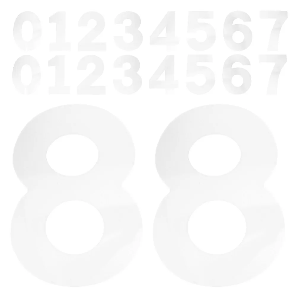 2Sets Cake Number Templates for Baking Mousse Chocolate Dessert Molds Happy Birthday Stencils Silicone Alternative Flat Plastic