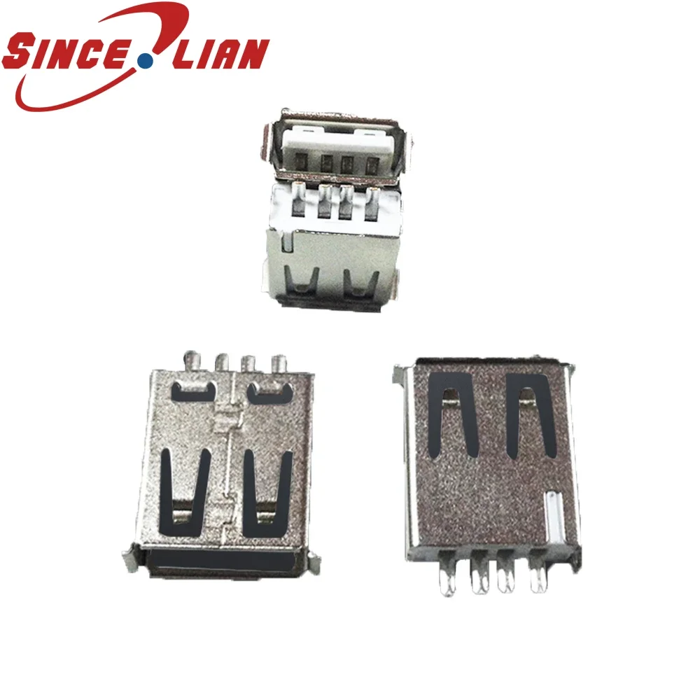 

MI-USB plug B type short body assembly iron shell plating 24H copper end plating USB foot patch USB interface socket