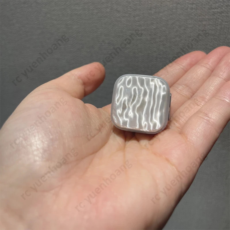 1PCS For DJI Mic Mini 2/2S Transmitter Magnetic Front Cover Wavy‑pattern Decorative Protective Shell Replacement Accessories