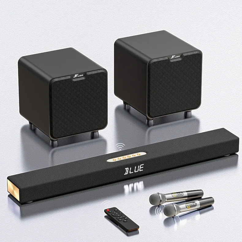 

2.2CH Surround Sound Systems 300 Watts Peak Power Home Theater Speakers 8" Subwoofer Strong Bass Wired Stereo Sound Audio System