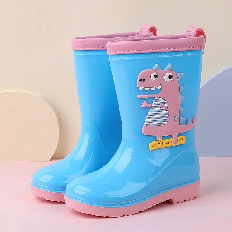 Girls Preschool Primary School Waterproof Rain Boots Cartoon Cute Design Kids Shoes Non Slip PVC Children's Waterproof Shoes