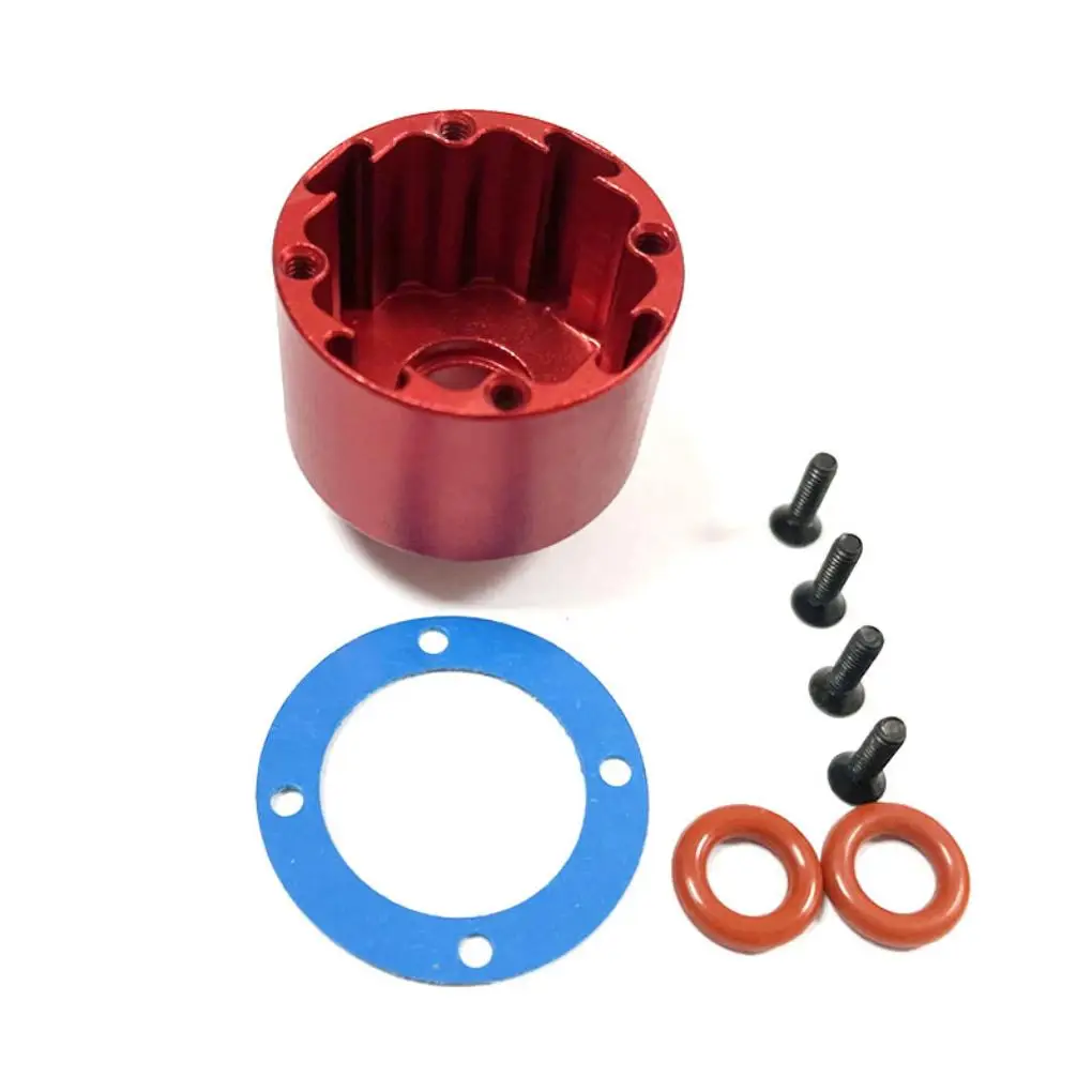 Aluminum Alloy 1/10 Differential Housing 2pcs Durable Rc Differential Housing For LOSI Baja Rey 4WD RC Car Part Red