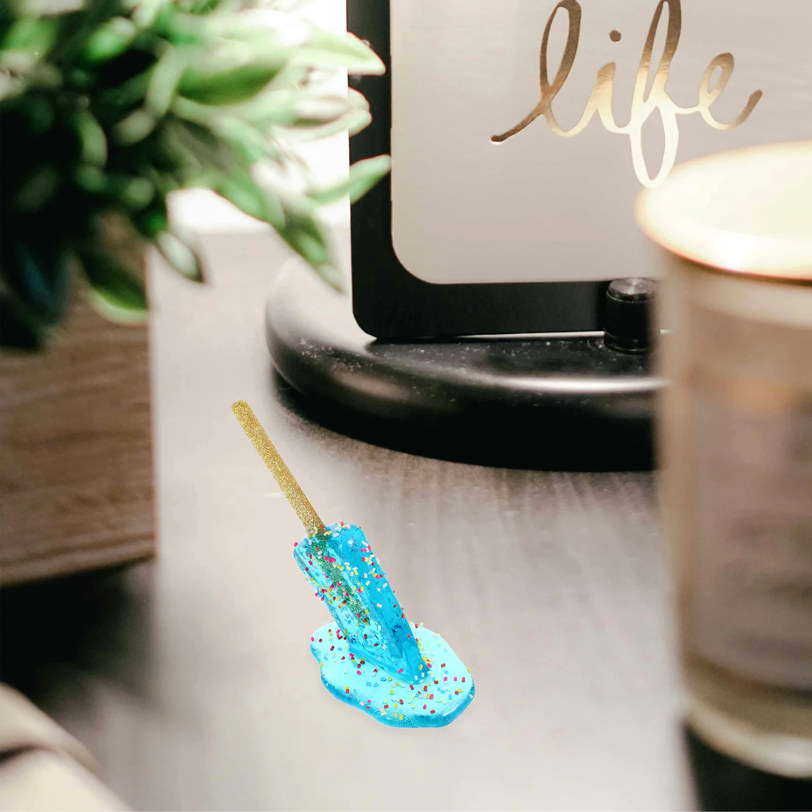 

Resin Ice Cream Decor Melting Fake Ice Cream Photo Props Candy Cane Centerpieces Home Decorative naments Crafted Summer