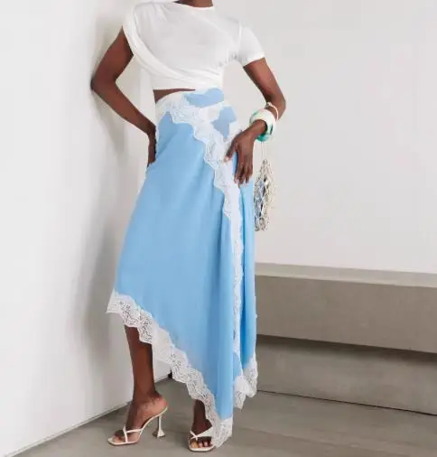 

Women's Asymmetrical Lace Elegant Fashion Dress Temperament Commuting 2025 New Style Female Personalized Street Sexy Dresses