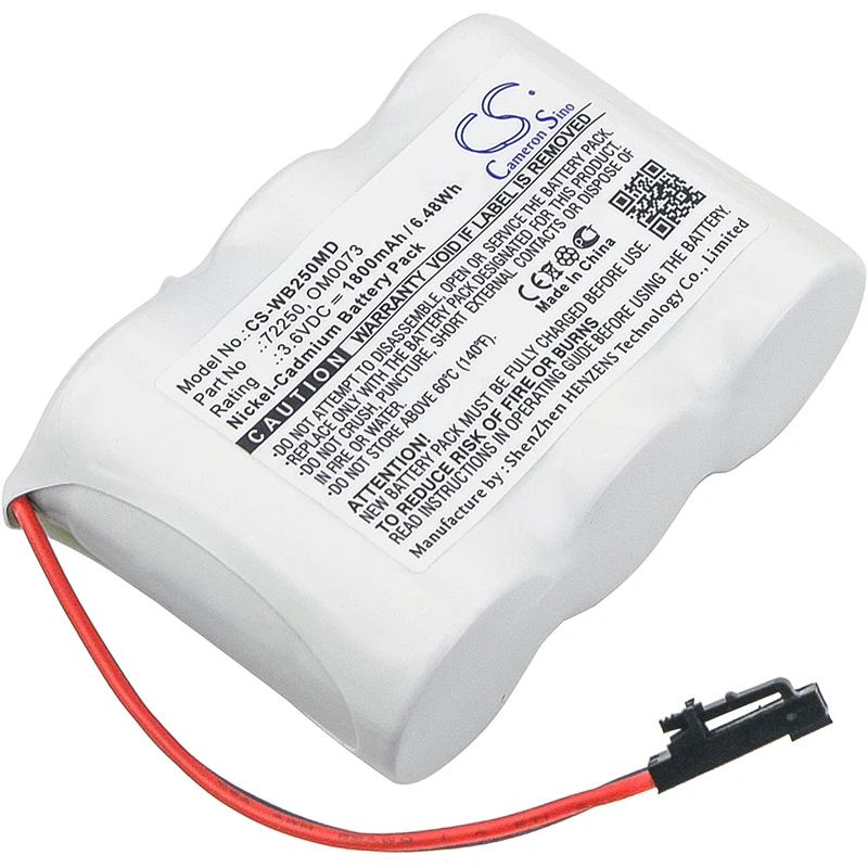 Ni-CD Medical Battery for Welch-Allyn, 3.6V, 1800mAh, Compatible Models: Spot Vital Signs Monitor, Lumi View, Ophthalmoscope