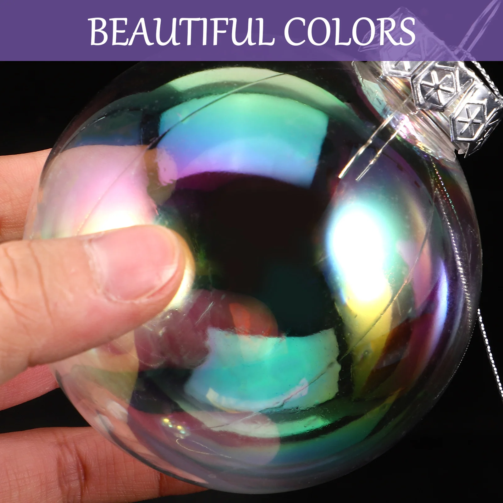 

6Pcs Christmas Ball Ornaments Xmas Tree Hanging Decor 8cm Plastic Xmas Balls Holiday Decoration Christmas Balls