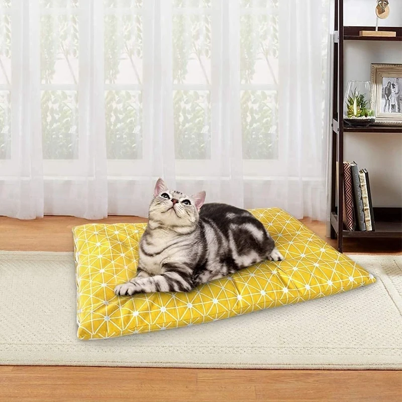 Pet Bed Pad Removable And Washable Pad Dog Pad Thick Warm Cat Pad (Color : Yellow)