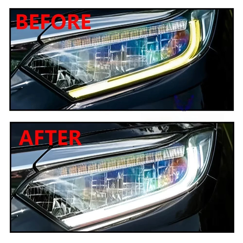 Headlight Strip Guide Tubes For Honda Vezel HR-V 2019-2021 LED DRL Acrylic Light Strip Tubes Headlight Daytime Running Light