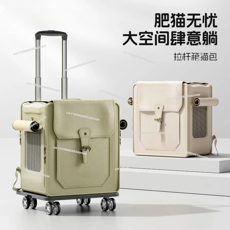Large Capacity Cat Bag Going Out Portable Pet Trolley Case