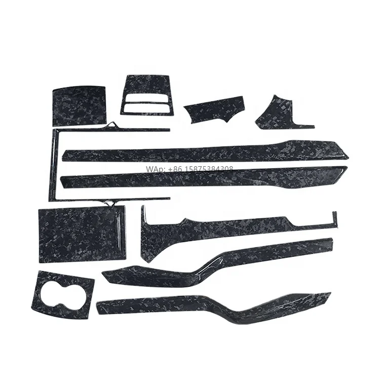 

Car Accessories Interior Trims Inner Door Trims Cover Forged Carbon Fiber for Model X 2017-2019