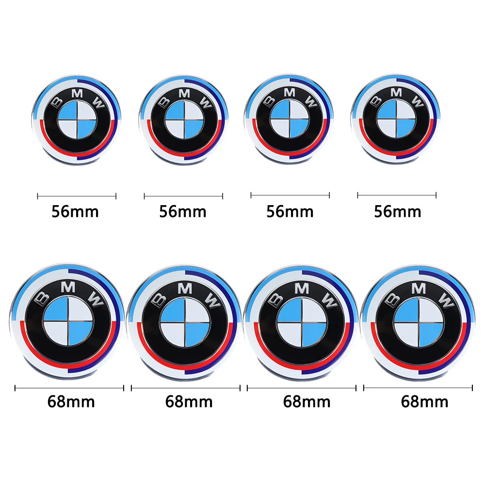 4pcs Car Rim Cover Wheel Hub Center Caps Badge for BMW M M1 M2 M3 E36 E46 E90 E60 F10 F30 E39 F20 E87 E92 G30 X5 E70 E91 G20 X1