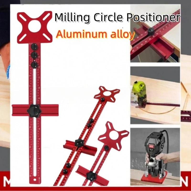 

3 in 1 Router Milling Groove Bracket Woodworking Cutting and Milling Circular Auxiliary Tool Aluminum Router Circle Cutting Jig