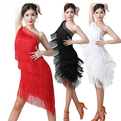 Latin Dance Costume Performance Costume Fringed Skirt Latin Dance Cha Cha Stage Competition Costume Dance Skirt Dress