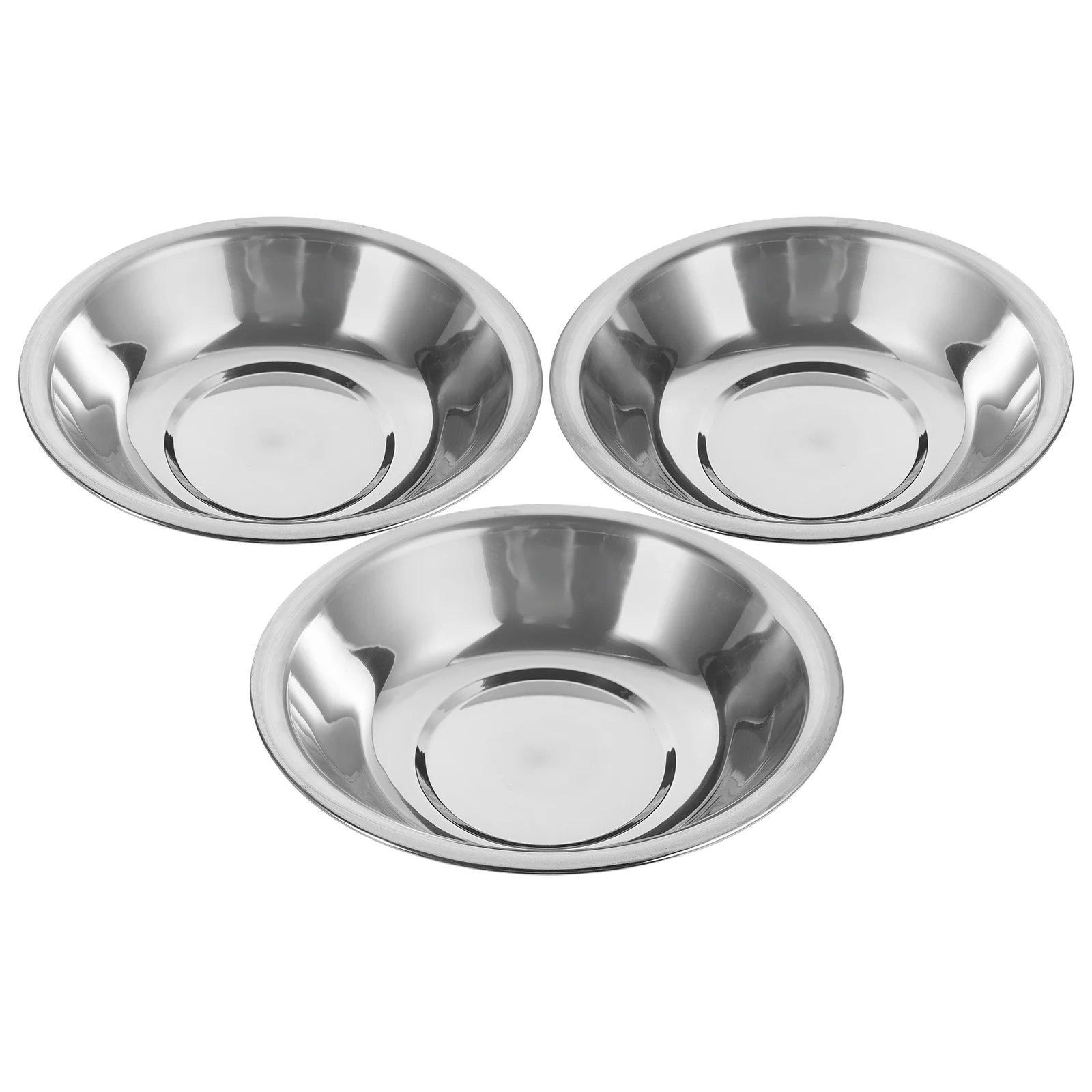 

3 Pcs Stainless Steel Vegetable Basin Thickened Kitchen Sink Bowl Large Capacity Mixing Salad Dessert Storage Multi Functional