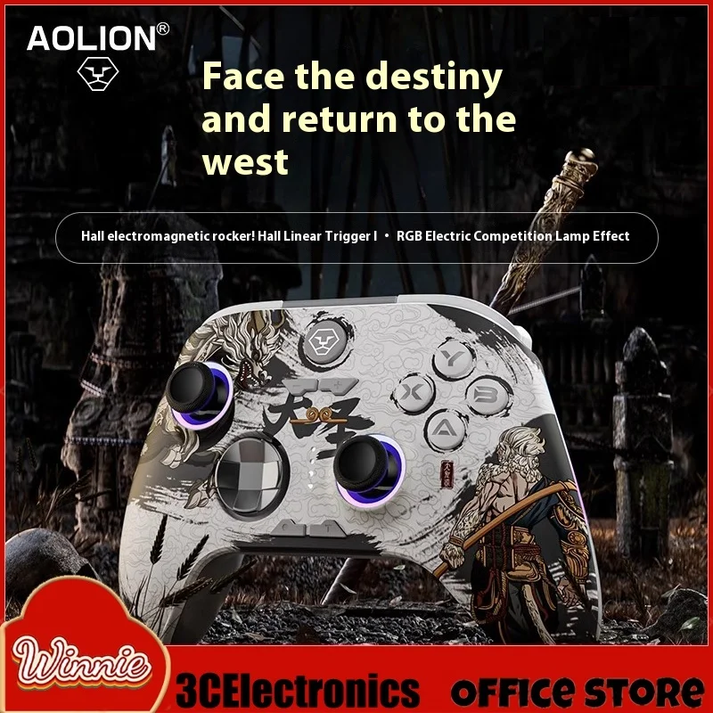 Aolion Wukong Gamepad Controller Hall Joystick Linear Trigger Wireless Bluetooth Esports Game Handle For Xbox Pc Steam Gift