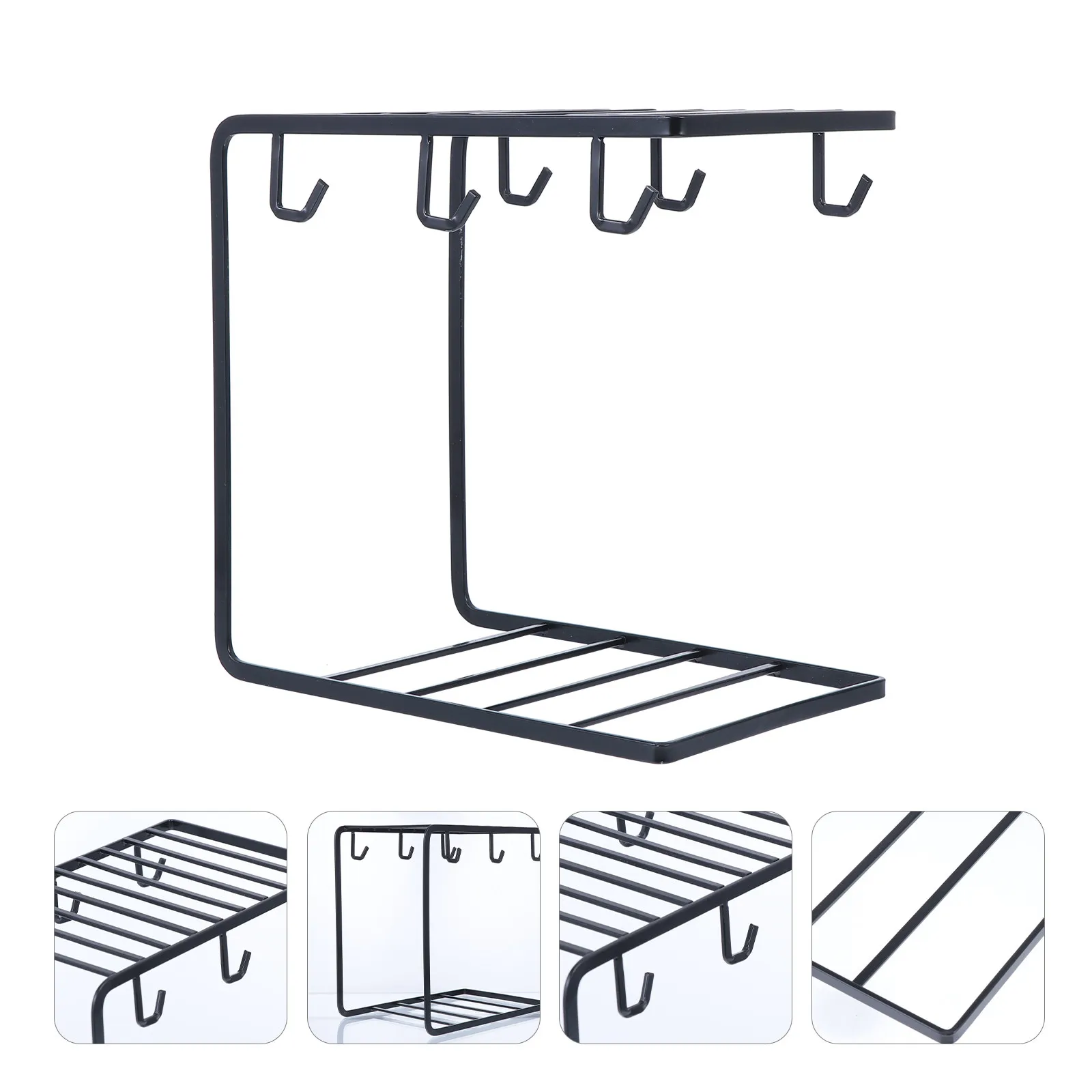 

1Pcs Coffee Cup Rack Iron Art Draining Shelf Household Cup Display Organizer Kitchen Storage Tool Drain Storage Rack