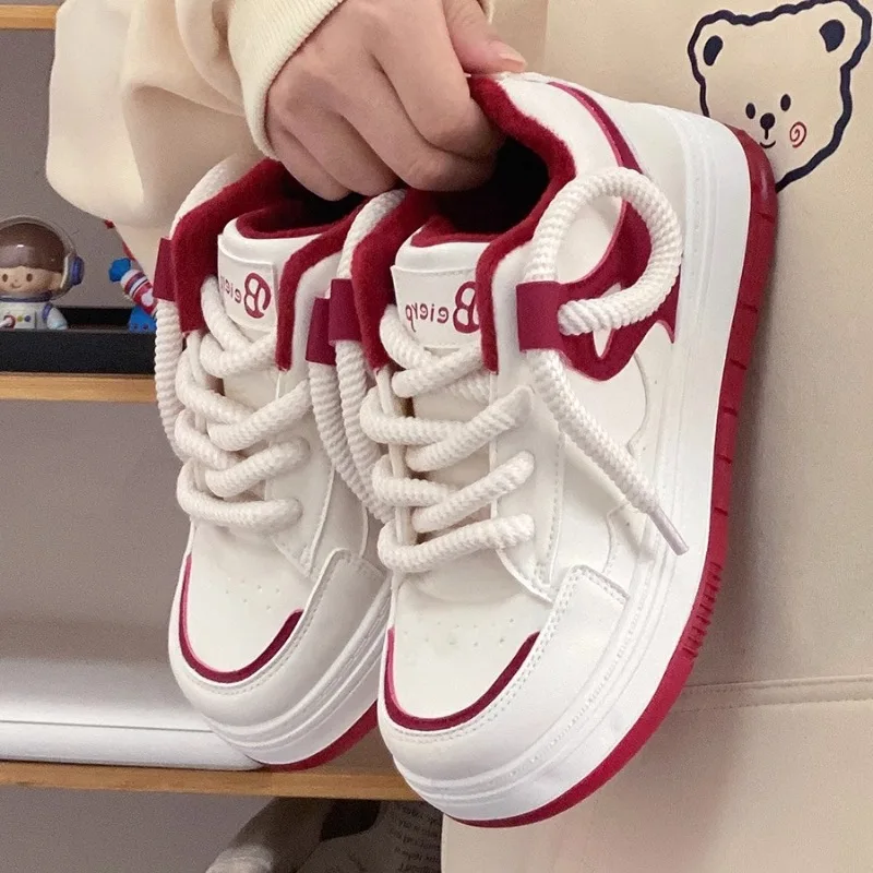 

Кроссовки женские на платформе, теплые спортивные, хлопок, Повседневная Удобная обувь, на массивной подошве, Осень-зима