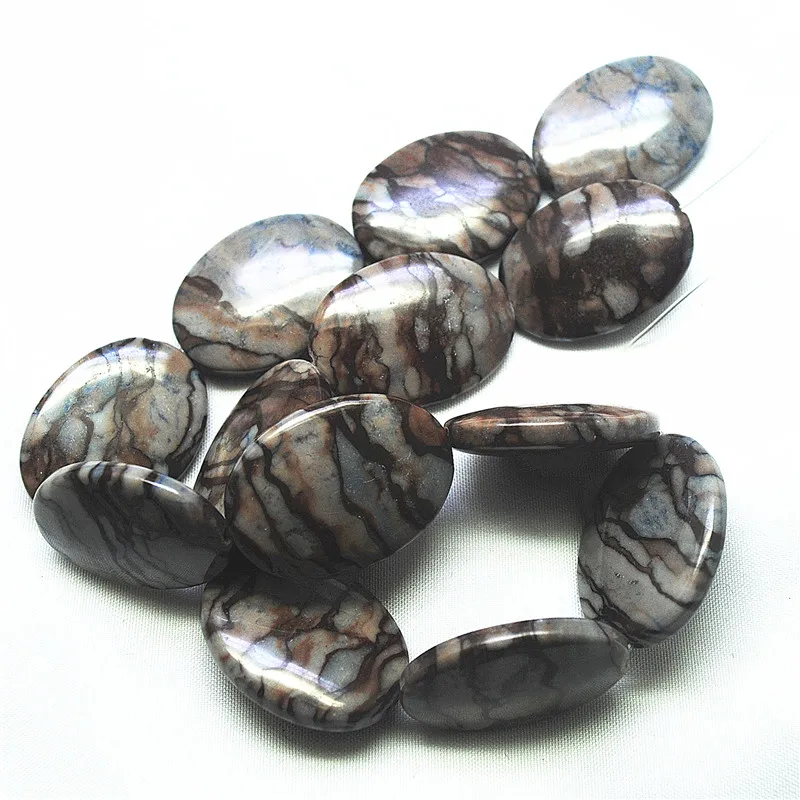 13PCS Natural Brown JASPER STONE Nature Semi Precious Stone Loose Beads 30X22MM DIY Jewelry Findings BEST DESIGNS PARTS
