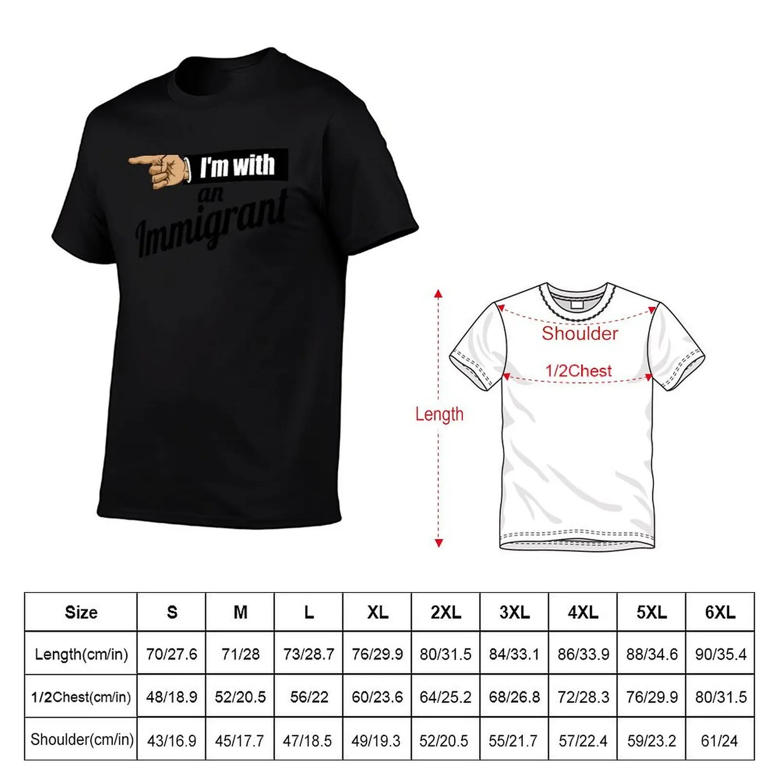 Immigrant T-Shirt cotton t shirts high quality cotton tshirt 100% mens graphic t shirts T-shirt