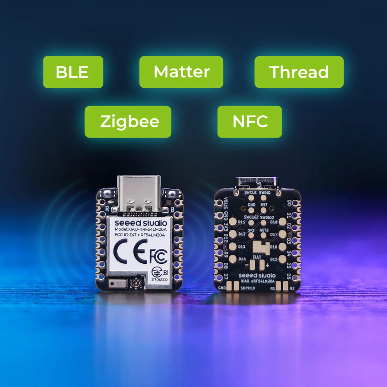 Seeed Studio XIAO nRF54LM20A Sense Ultra-Low-Power Wireless Development Board with BLE 6.0, Matter, Thread, Zigbee
