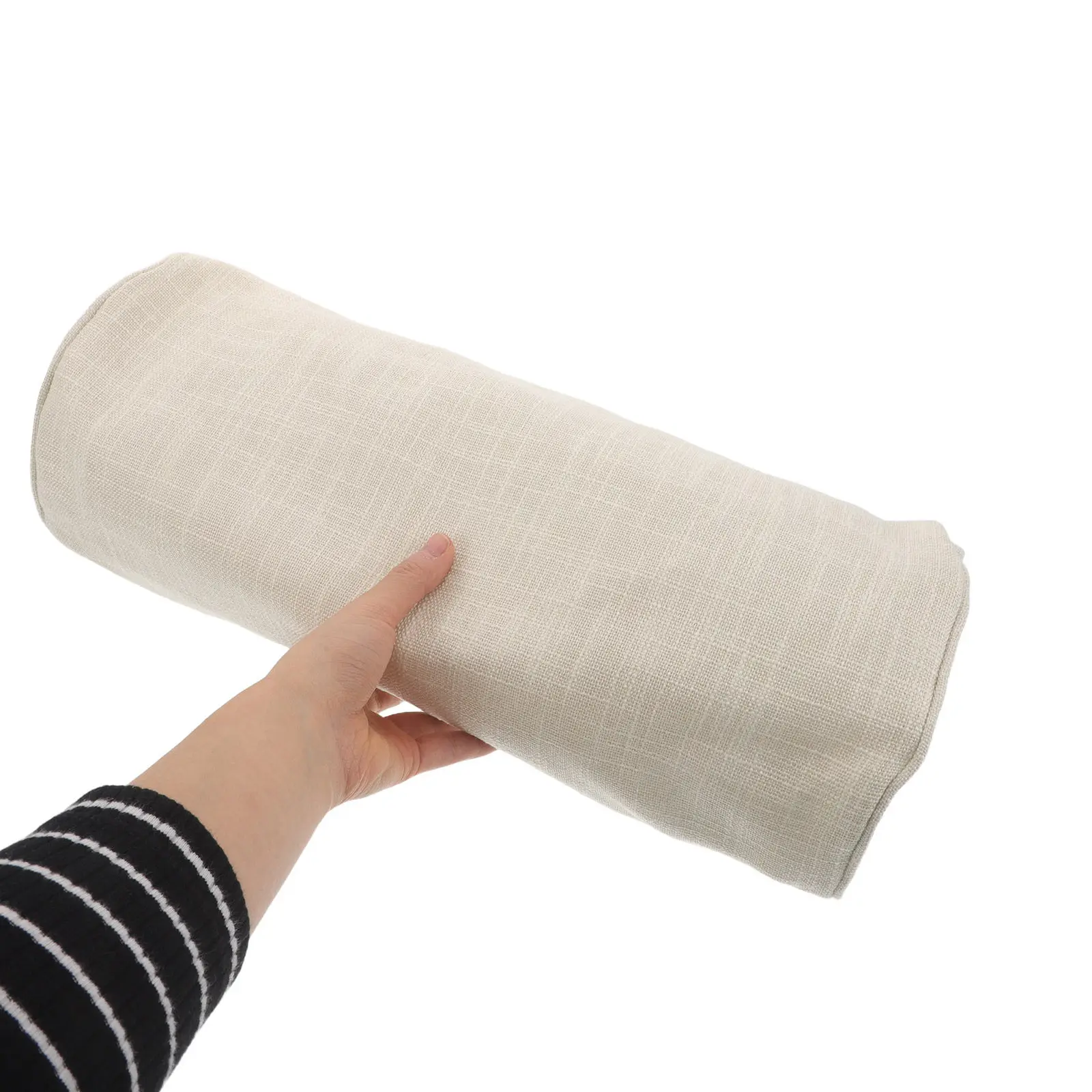 Round Pillow Cover Cylindrical Lumbar Pillow Soft Breathable
