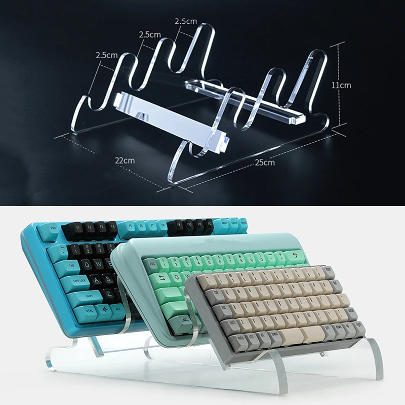 

Universal Transparent Acrylic Display Stands Game Keyboard Stands Removable Mechanical Gaming Keyboard Storage Brackets