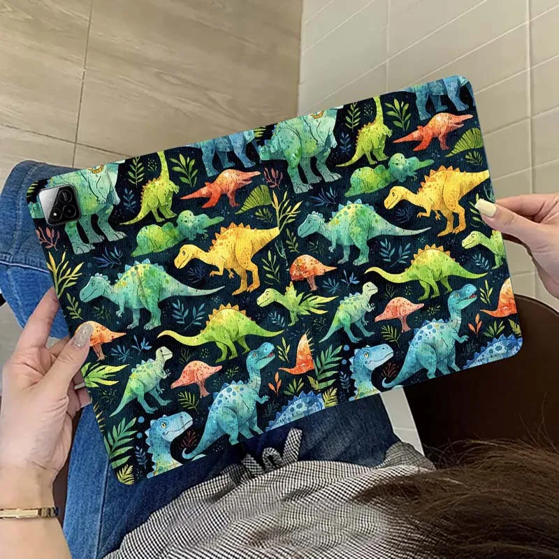 Cute Anime Dinosaur Art Tablet Case For Xiaomi Redmi Mi Pad 5 6 6s 7 SE Pro Max Ultra 12.4 12.5 14 inch