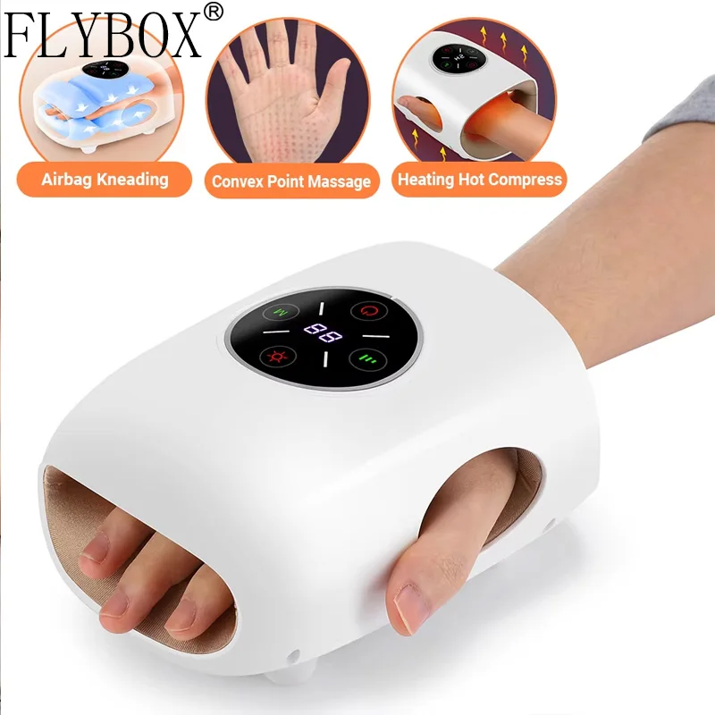 

Электрический ручной массажер с воздушным сжатием, беспроводной массажер для пальцев ладони, облегчение боли при артрите, онемении пальцев