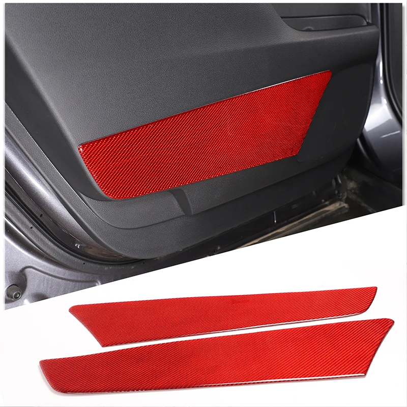 

For Honda Pilot 2015-2019 Soft Carbon Fiber Car Rear Door Panel Decorative Sticker Interior Protection Accessories