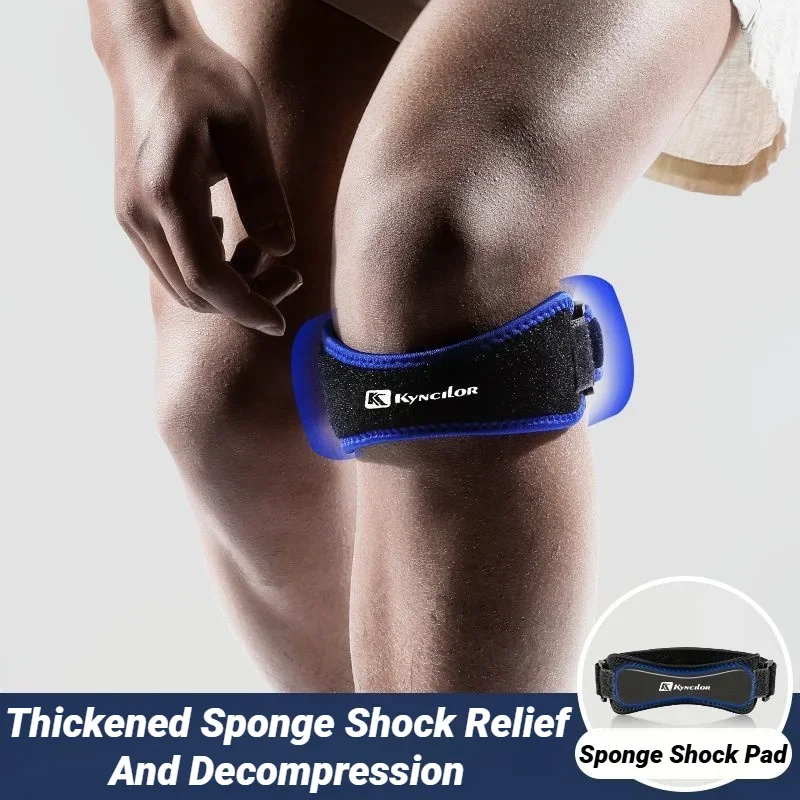 الرضفة الفرقة حماية الرضفة الركبة وتر دعم حزام هدفين قابل للتعديل امتصاص ضغط وسادة كرة السلة #4