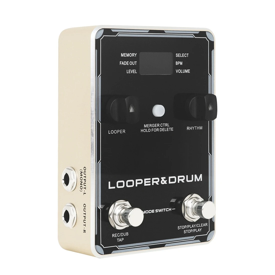 Guitar Multi-Effects Pedal, 6-in-1 Drum Machine Tuner for Bass and Electric Guitar, Loop Recording Effects
