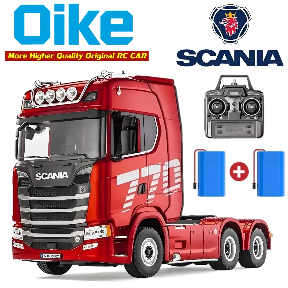 Remote Control Truck HUINA 1501 4WD RC Semi Trailer Car Heavy Duty Tractor with Light Sound 4X4 Off Road Tank Vehicle Model Toy