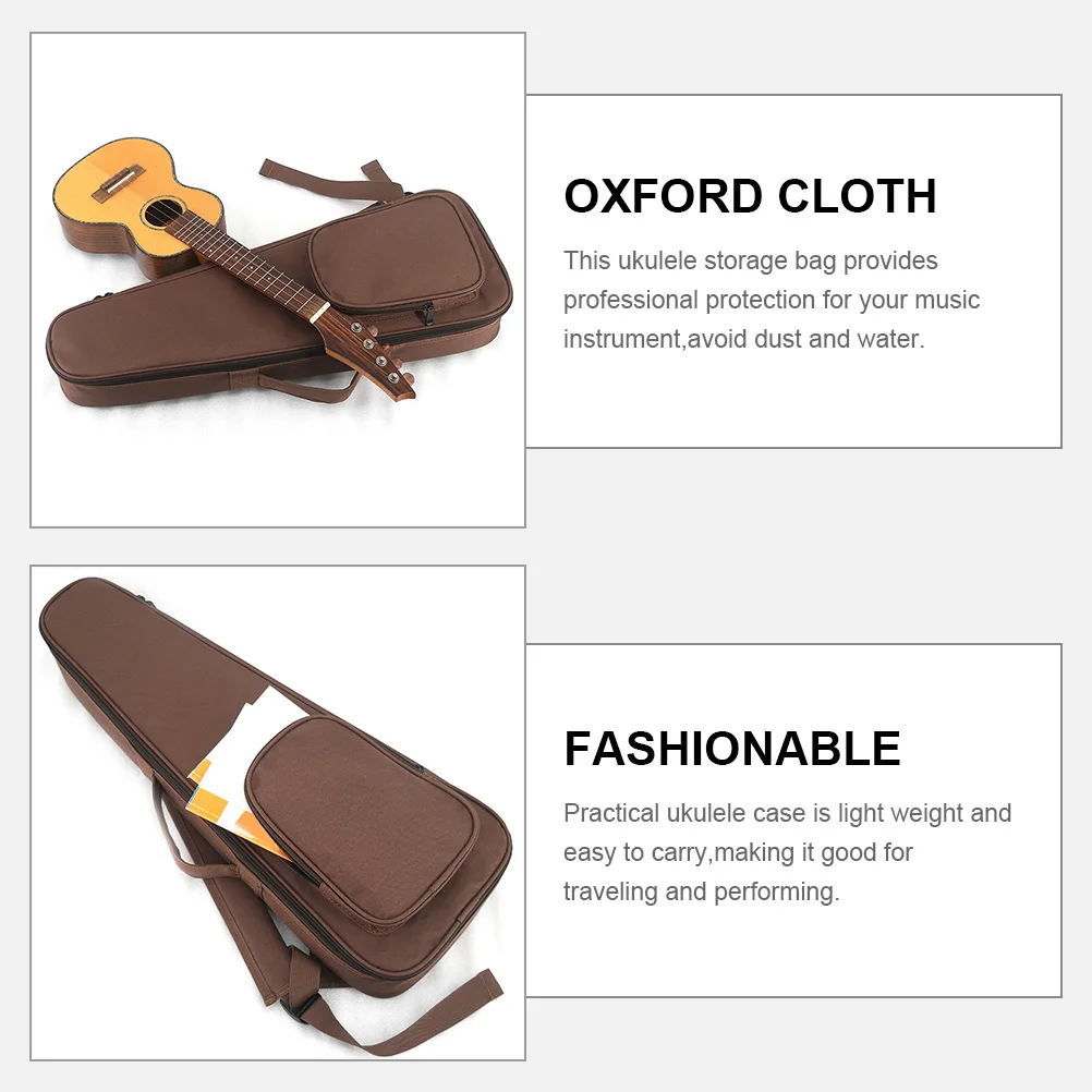 

Ukulele Bag Case for Travel Music Instrument Storage Pouch Oxford Ukelele Container Accessory Holder Carry