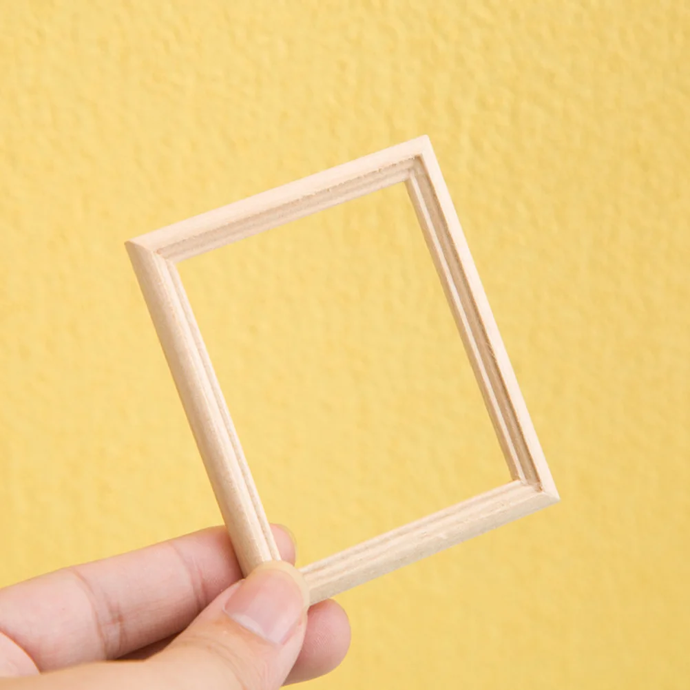 Mini meubles en bois, cadre en bois réaliste pour bricolage, Mini projets de maison, charmant pièce d'exposition artisanale décorative, 2 pièces