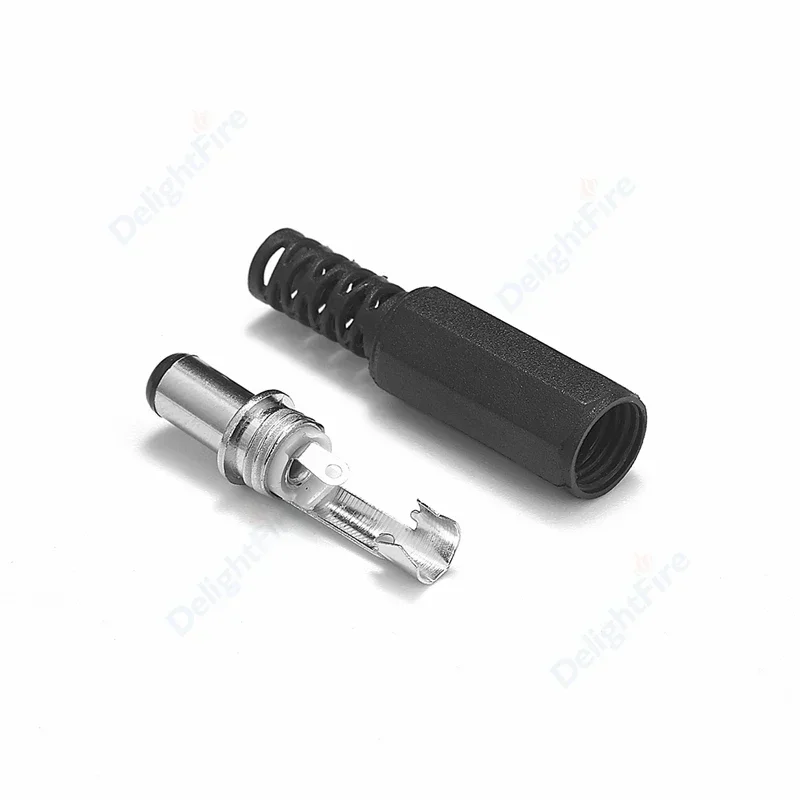 Conector de enchufes macho de alimentación CC, 5,5x2,1mm, 12V, 3A, 1-10 Uds., toma de corriente CC, conector hembra, tuerca de tornillo, adaptador de Terminal de montaje en Panel