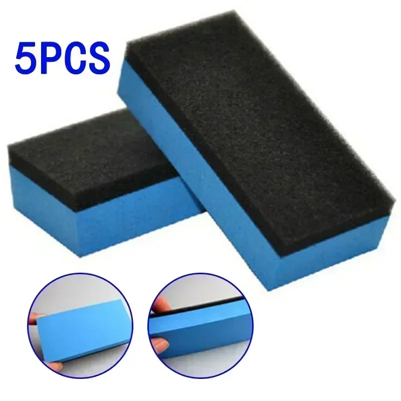 5PCS Car Ceramic Coating Sponge Automobiles Glass Wax Coat Applicator Pads Sponges For Auto Waxing Polishing Cleaning Tools