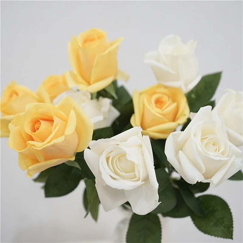 5 Stück Künstliche Blumen Kate Rose Real Touch Rosen Brautstrauß Hochzeitsdekoration Event Party Tischblumenarrangement Heimdekoration – Detail 2