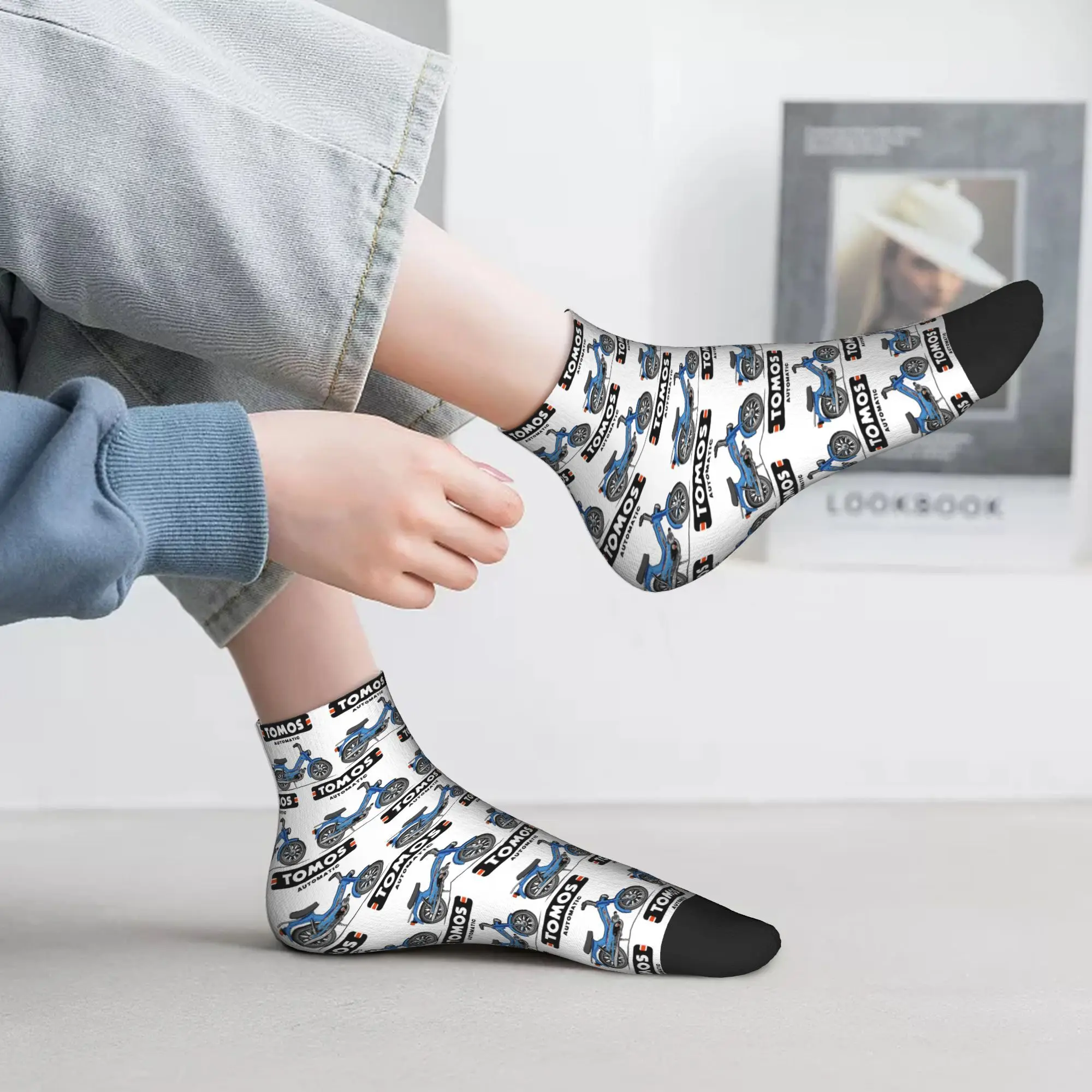Tomos Automático - Calcetines azules Harajuku Medias de alta calidad Calcetines para todas las estaciones Accesorios para regalo de cumpleaños unisex