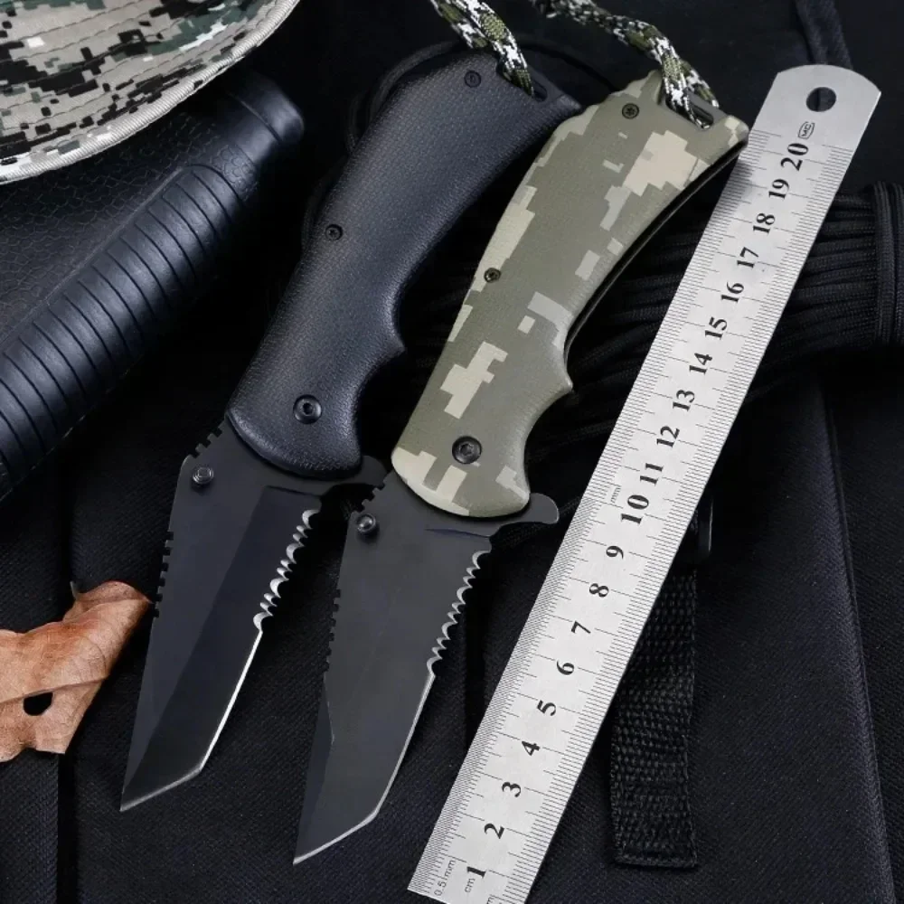 Stainless Steel Folding Blade Knife Hunting and Fishing Survival Military Tactical Knife Multitool Small Survival Pocket Knives